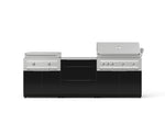 NewAge Outdoor Kitchens Aluminum 6-Piece Cabinet Set with 3 Drawer, Grill Cabinet, Platinum Griddle, Grill and Countertop-75155-Garage Giant 