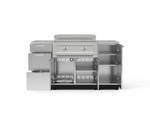NewAge Outdoor Kitchens Classic Series 6-Piece Griddle Island · 304 Stainless Steel · SS Door · Platinum Griddle 