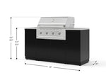 NewAge Outdoor Kitchens Outdoor Grill Island Aluminum 5-Piece Cabinet Set with Sink, 1 Door, Grill Cabinet, Performance Grill and Stainless Steel Countertop-70876-Garage Giant 