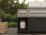 NewAge Outdoor Kitchens Outdoor Grill Island Stainless-Steel 6-Piece Cabinet Set with 1-Door, Grill Cabinet, Performance Grill, Side Burner and Countertop 