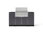NewAge Outdoor Kitchens Outdoor Grill Island Aluminum 6-Piece Cabinet Set with 1 Door, Grill Cabinet, Performance Grill and Countertops - (Liquid Propane) 
