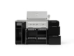 NewAge Outdoor Kitchens Outdoor Grill Island Aluminum 5-Piece Cabinet Set with Sink, 3 Drawer, Grill Cabinet, Platinum Grill and Stainless Steel Countertop - (Natural Gas) 