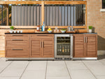 NewAge Outdoor Kitchens Stainless Steel 4-Piece Cabinet Set with Bar, Grill Cabinet, Performance Grill and Countertop-67385-Garage Giant 