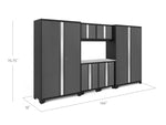 NewAge Garage Cabinets Bold Series 7-Piece Cabinet Set with 48 in. RTA Locker-55223-Garage Giant 
