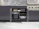 NewAge Outdoor Kitchens Aluminum 4-Piece Cabinet Set with Bar, Grill Cabinet, Performance Grill and Countertop - (Natural Gas) 