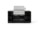 NewAge Outdoor Kitchens Outdoor Grill Island Aluminum 6-Piece Cabinet Set with 1 Door, Grill Cabinet, Platinum Grill and Countertops 