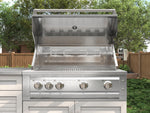 NewAge Outdoor Kitchens Stainless-Steel 5-Piece Cabinet Set with 3-Drawer, Bar, Grill Cabinet, Performance Grill and Countertop 