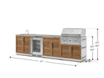 NewAge Outdoor Kitchens Stainless Steel 6-Piece Cabinet Set with Sink, Bar, Grill Cabinet, Performance Grill, Countertop and Fridge-66385-Garage Giant 