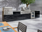 NewAge Outdoor Kitchens Aluminum 5-Piece Cabinet Set with Bar, Grill, Sink Cabinet, Performance Grill, and Countertop-67486-Garage Giant 