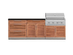 NewAge Outdoor Kitchens Stainless-Steel 5-Piece Cabinet Set with 3 Drawer, 2-Door with Drawer, Performance Grill, Grill Cabinet and Countertop-71320-Garage Giant 