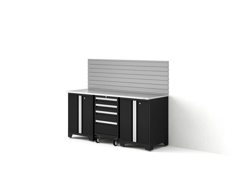 NewAge Garage Cabinets Bold XL Series 4PC Garage Cabinetry Set, 20-24 Gauge Steel, Fully Welded, 72