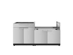 NewAge Outdoor Kitchens Stainless-Steel 2-Piece Cabinet set with Bar and Grill Cabinet-67606-Garage Giant 