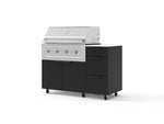NewAge Outdoor Kitchens Outdoor Grill Island Stainless-Steel 4-Piece Cabinet Set with Casters and 3-Drawer, Grill Cabinet, Performance Grill and Dekton in Aeris Countertop - (Liquid Propane) | Garage Giant 