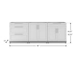 NewAge Outdoor Kitchens Stainless Steel 3-Piece Cabinet Set with 2-Door, 2-Door Drawer and 3-Drawer Cabinet-67187-Garage Giant 