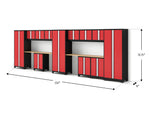 NewAge Garage Cabinets Bold Series 14PC Garage Cabinetry Set, 24-Gauge Steel, Fully Welded, 234" W x 18" D x 76.75" H-50294-Garage Giant 
