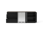 NewAge Outdoor Kitchens Aluminum 5-Piece Cabinet Set with 3-Drawer, 2-Door Cabinet, Countertops and Stainless Steel Door Fridge-73860-Garage Giant 