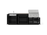 NewAge Outdoor Kitchens Aluminum 5-Piece Cabinet Set with Bar, Grill, Sink Cabinet, Performance Grill, and Countertop-73408-Garage Giant 