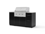 NewAge Outdoor Kitchens Outdoor Grill Island Aluminum 5-Piece Cabinet Set with Sink, 3 Drawer, Grill Cabinet, Performance Grill and Stainless Steel Countertop - (Liquid Propane) | Garage Giant 