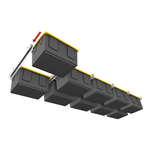 E-Z Garage Storage Bin Slide Overhead Tote Storage Rack (Fixed) 
