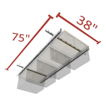Ceiling Sam Tote Slide Overhead Bin Storage Rack (Adjustable)-CS-TS-Garage Giant 