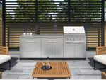 NewAge Outdoor Kitchens Stainless Steel 6-Piece Cabinet Set with Platinum Grill, Dual Side Burner, Bar and Grill Cabinet and Stainless Steel Countertop.-71553-Garage Giant 