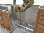 NewAge Outdoor Kitchens Classic Series Stainless Steel 24 in. Fridge Bracket Assembly-67702-Garage Giant 