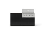 NewAge Outdoor Kitchens Aluminum 4-Piece Cabinet Set with Base, Grill Cabinet, Performance Grill, and Countertop-73448-Garage Giant 