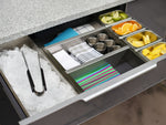 NewAge Outdoor Kitchens Aluminum 7-Piece Cabinet Set with 2 Door, Bar, Corner, Grill Cabinet, Platinum Grill, and Countertops-71006-Garage Giant 