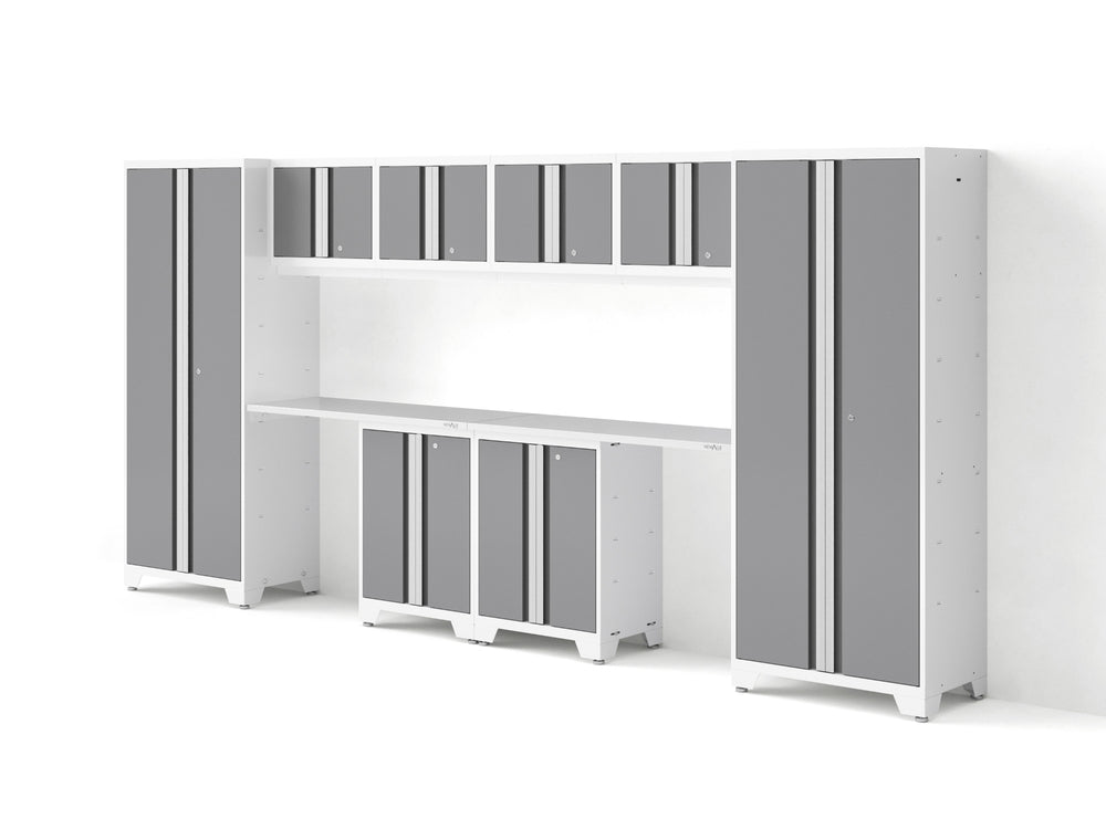 NewAge Garage Cabinets Bold Series 10PC Garage Cabinetry Set, 24-Gauge Steel, Fully Welded, 156