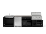 NewAge Outdoor Kitchens Stainless Steel 6-Piece Cabinet Set with Sink, Bar, Grill Cabinet, Performance Grill, Countertop and Stainless Steel Door Fridge-73806-Garage Giant 