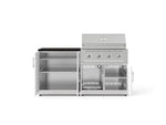 NewAge Outdoor Kitchens Stainless-Steel 4-Piece Cabinet Set with Base, Grill Cabinet, Performance Grill, and Countertop-73469-Garage Giant 