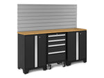 NewAge Garage Cabinets Bold Series 4-Piece Cabinet Set with Tool, Base Cabinets, Slatwall Backsplash and Worktop-63014-Garage Giant 