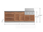 NewAge Outdoor Kitchens Stainless-Steel 5-Piece Cabinet Set with 3-Drawer, Bar, Grill Cabinet, Performance Grill and Countertop-71219-Garage Giant 