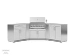NewAge Outdoor Kitchens Stainless Steel 5-Piece Cabinet Set with 2-Door, Bar, Grill and Corner Cabinets-67674-Garage Giant 