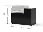 NewAge Outdoor Kitchens Classic Series 4-Piece Griddle Island · Aluminum · Tempered Glass Door · Platinum Griddle 