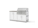 NewAge Outdoor Kitchens Stainless-Steel 4-Piece Cabinet Set with Base, Grill Cabinet, Performance Grill, and Countertop-73555-Garage Giant 