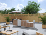 NewAge Outdoor Kitchens Stainless Steel 4-Piece Cabinet Set with Sink, Bar, Grill Cabinet and Fridge-66368-Garage Giant 