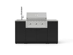 NewAge Outdoor Kitchens Outdoor Grill Island Stainless-Steel 5-Piece Cabinet Set with Sink, 1 Door, Grill Cabinet, Performance Grill and Stainless Steel Countertop 