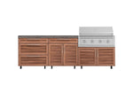 NewAge Outdoor Kitchens Stainless Steel 5-Piece Cabinet Set with Casters and 3 Drawer, Bar, Grill Cabinet, Performance Grill, Countertop-72629-Garage Giant 