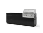 NewAge Outdoor Kitchens Aluminum 5-Piece Cabinet Set With 3 Drawer, Bar, Grill Cabinet, Performance Grill and Countertop-73304-Garage Giant 