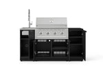 NewAge Outdoor Kitchens Outdoor Grill Island Stainless-Steel 5-Piece Cabinet Set with Sink, 1 Door, Grill Cabinet, Performance Grill and Stainless Steel Countertop - (Liquid Propane) 