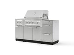 NewAge Outdoor Kitchens Outdoor Grill Island Stainless-Steel 5-Piece Cabinet Set with 3-Drawer, Grill Cabinet, Dual Side Burner and Platinum Grill - (Natural Gas) | Garage Giant 