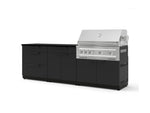 NewAge Outdoor Kitchens Stainless-Steel 5-Piece Cabinet Set with with 3-Drawer, Bar, Grill Cabinet, Platinum Grill and Countertop-73323-Garage Giant 