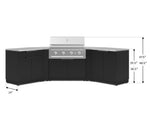 NewAge Outdoor Kitchens Stainless-Steel 7-Piece Cabinet Set with 2 Door, Bar, Corner, Grill Cabinet, Performance Grill, and Countertops-67647-Garage Giant 