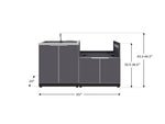 NewAge Outdoor Kitchens Aluminum 2-Piece Cabinet set with Sink and Grill Cabinet-67598-Garage Giant 