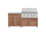 NewAge Outdoor Kitchens Stainless Steel 4-Piece Cabinet Set with Caster and Bar, Grill Cabinet, Platinum Grill, and Countertop-72431-Garage Giant 