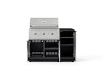 NewAge Outdoor Kitchens Outdoor Grill Island Aluminum 4-Piece Cabinet Set with 1 Door, Grill Cabinet, Performance Grill and Countertop - (Liquid Propane) 