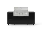NewAge Outdoor Kitchens Outdoor Grill Island Aluminum 6-Piece Cabinet Set with Casters 1 Door, 3 Drawer, Grill Cabinet, Performance Grill, Countertops 