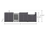 NewAge Outdoor Kitchens Aluminum 4-Piece Cabinet Set with Sink, Bar, Grill Cabinet and Fridge-66322-Garage Giant 