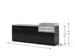 NewAge Outdoor Kitchens Aluminum 5-Piece Cabinet Set with 3 Drawer, Bar, Grill Cabinet, Platinum Griddle and Countertop-74951-Garage Giant 